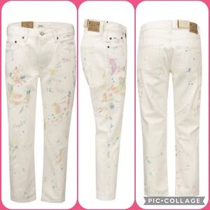 Polo Ralph Lauren The Avery Boyfriend Paint Splatter Jeans